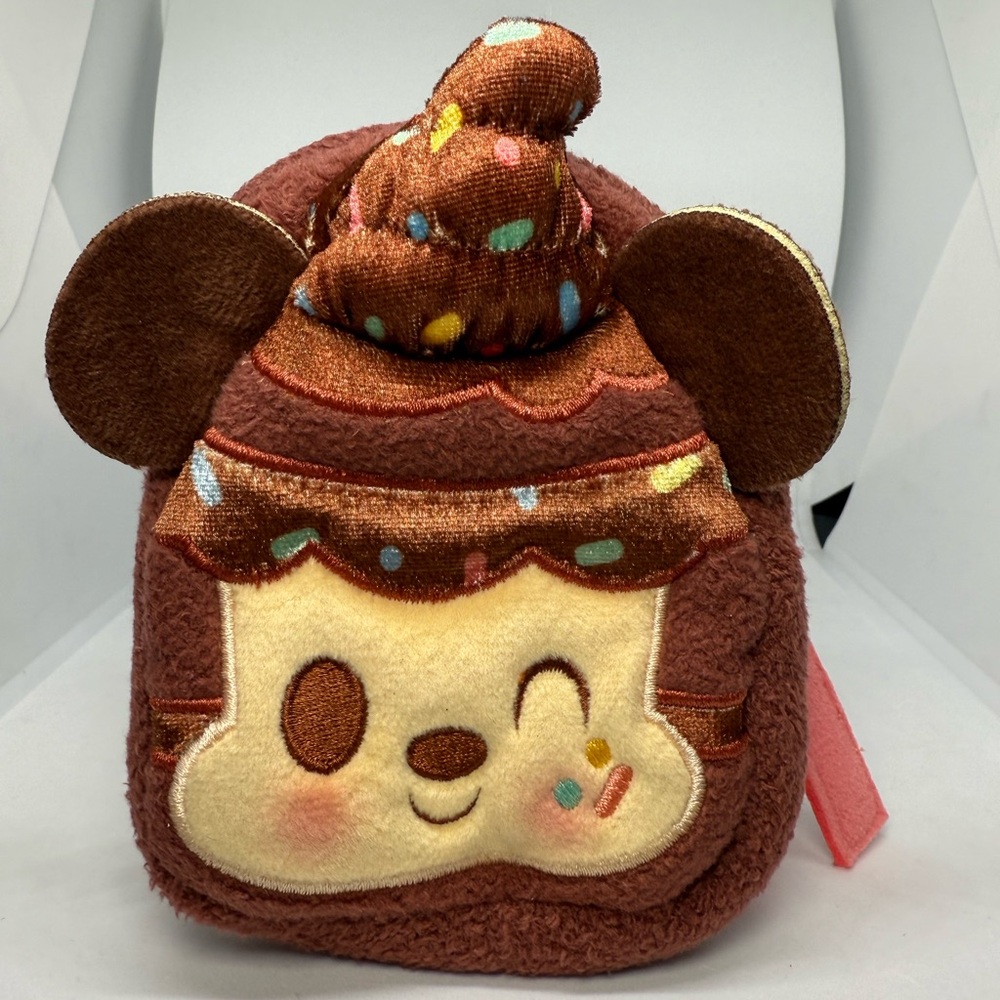 Disney Parks Munchlings Bag Charm Mini Backpack Mickey Mouse Cupcake Sprinkles